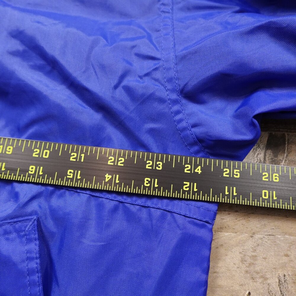 Marlboro windbreaker jacket full zip adult medium blue black rain proof vintage - Picture 4 of 14